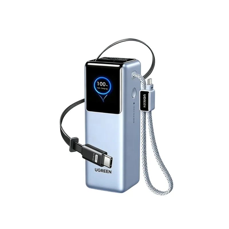 UGREEN Laptop Power Bank, 25000mAh Portable Charger with 200W 3C1A Ports, Built-in Retractable Cables