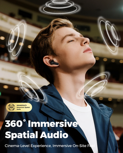 SoundPEATS Q3 Pro Wireless Earbuds – ANC Noise Cancelling, Bluetooth 6.0, 4-Mic Clear Calls, 13mm Hi-Fi Bass, Multipoint Connection