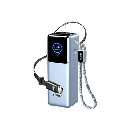 UGREEN Laptop Power Bank, 25000mAh Portable Charger with 200W 3C1A Ports, Built-in Retractable Cables