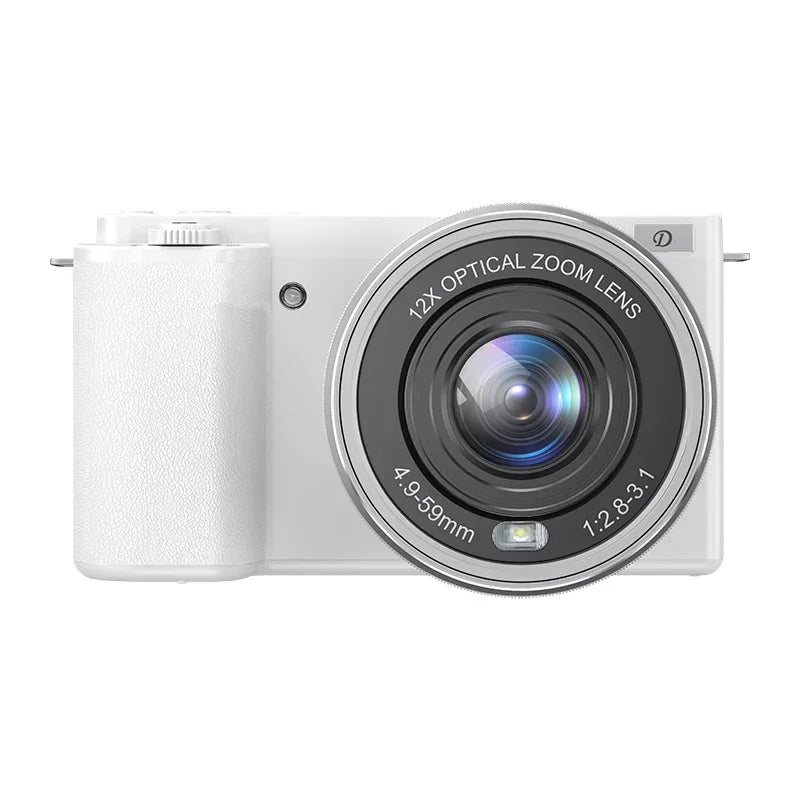 4K Digital Cameras for Photography 12X Optical Zoom Vlog Video Camera for YouTube 64MP WiFi Auto Focus Livestream DSLR Camera